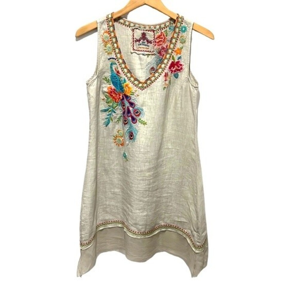 Johnny Was JW Los Angeles Joy Love Light sleeveless embroidered dress size XS